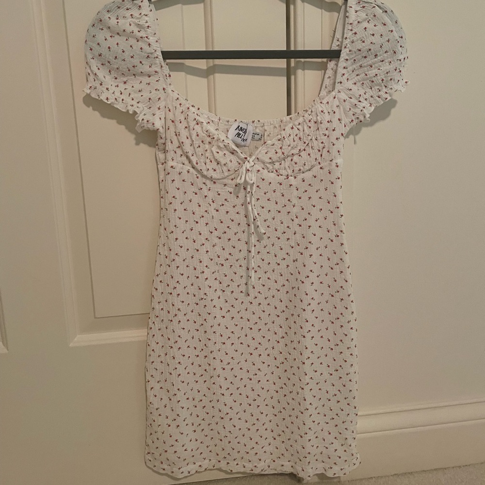 Princess Polly white mini dress with rose print